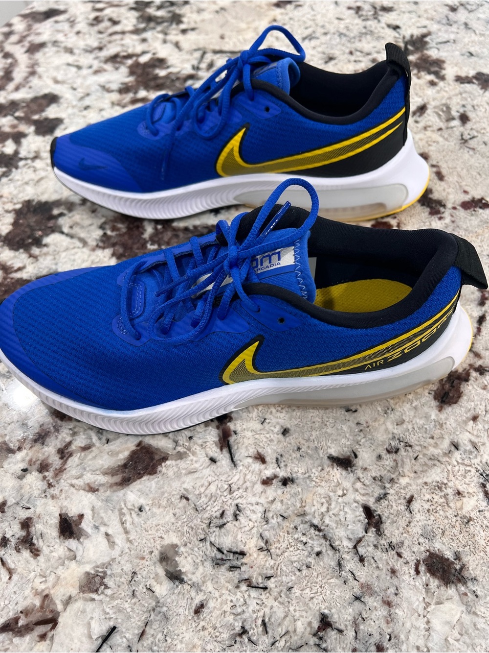 Nike Kids Blue and Yellow Athletic Sneakers